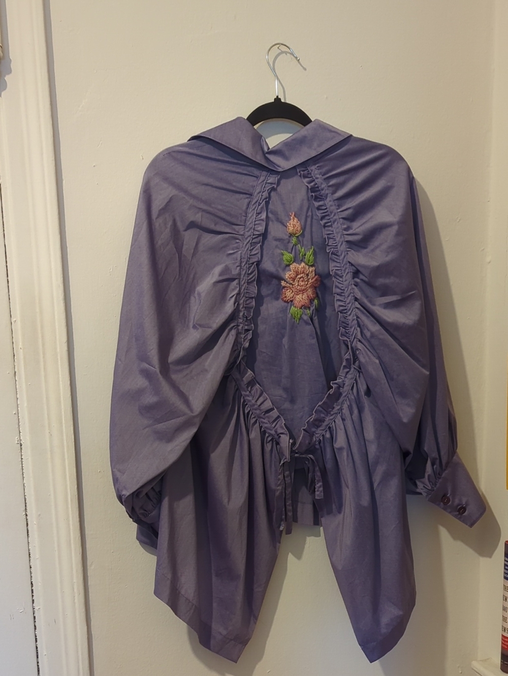 Mathilde Lavender Button-Front Blouse       Size OS